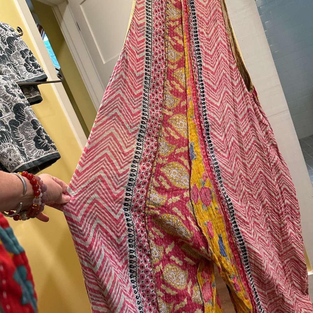 Comfy Kantha Bae cotton Harmony jumpsuit! Neutral w beautiful people! - Picture 9 of 10